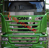 Накладка INOX SCANIA на решетку радиатора верхняя часть 2009-2011 к-т