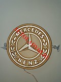 Табличка светящаяся MERCEDES (Логотип) деревянный диодный 24v